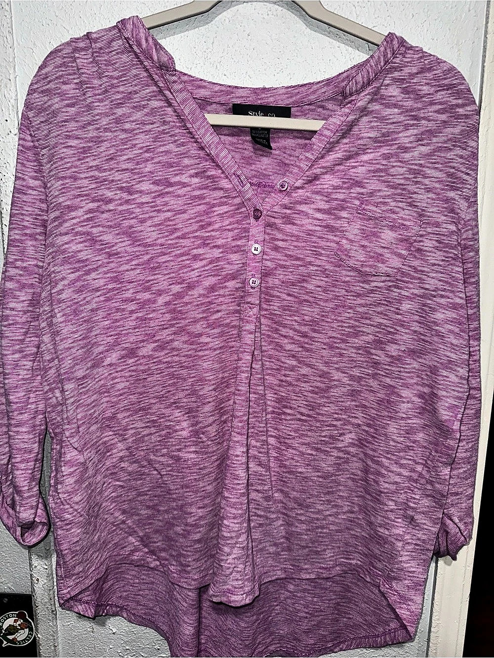 Style&co. Purple Tunic Size Large Like New